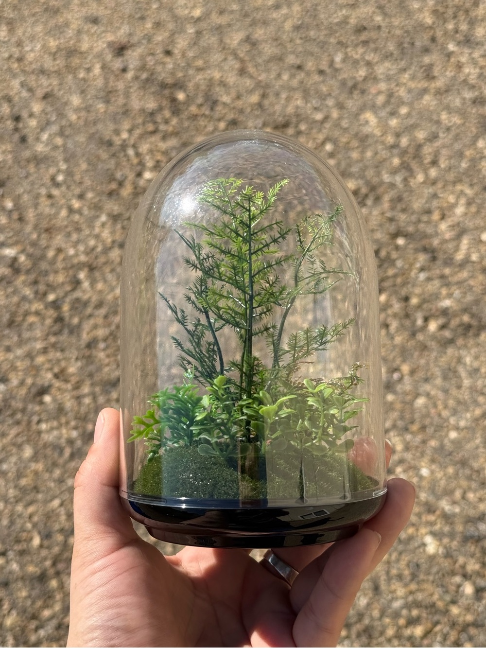 IKEA INVÄNDIG 15cm Tabletop Artificial Terrarium Dome Faux Moss Plants Decor